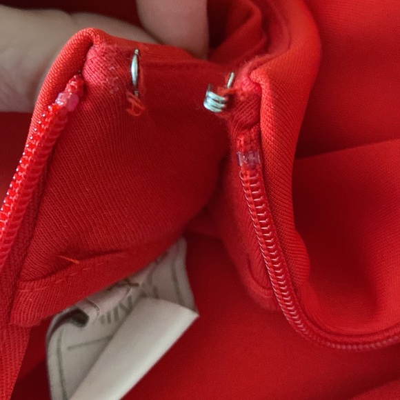 Niki Minaj x  For H&M fitted long sleeve dress red orange size xs form fitting - Picture 13 of 14